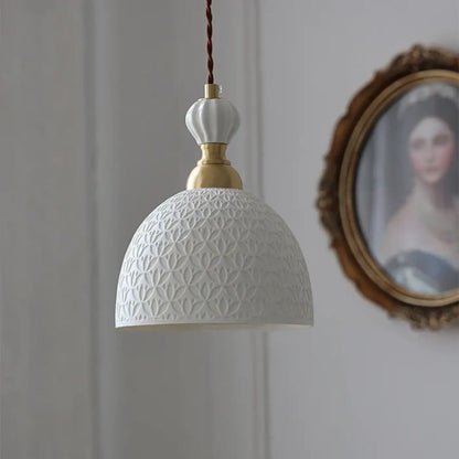 Suspension Céramique Design Floral Vintage