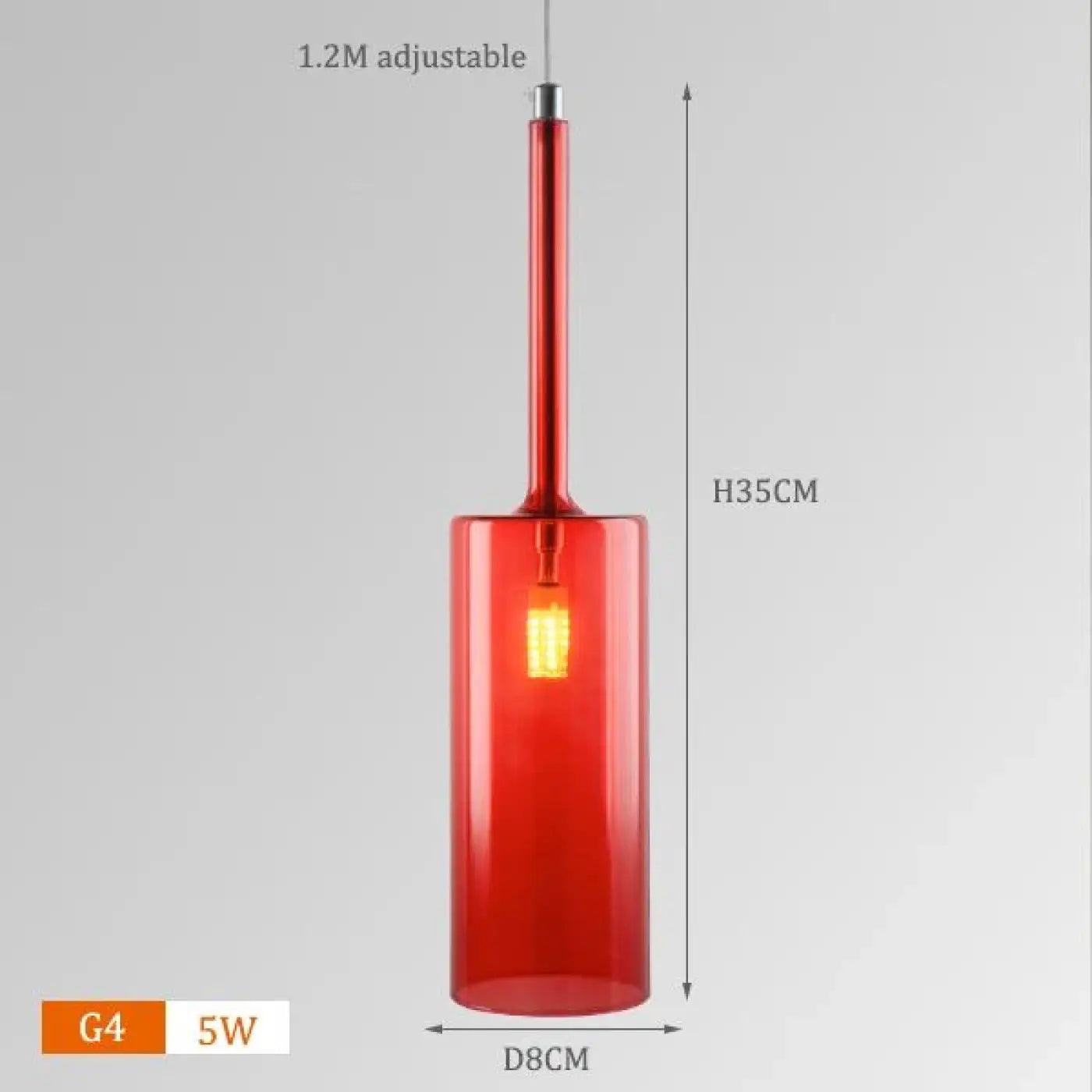Suspension Design Cylindres Verre Lumineux
