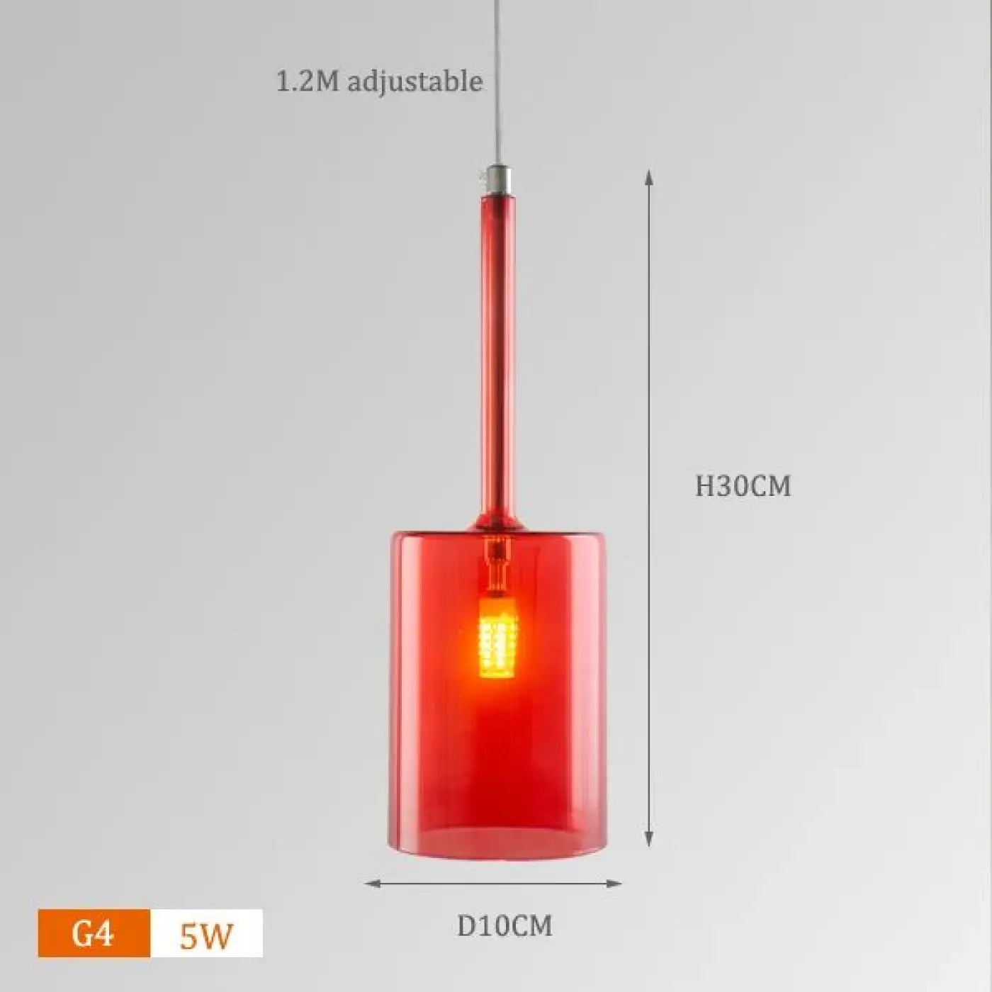 Suspension Design Cylindres Verre Lumineux