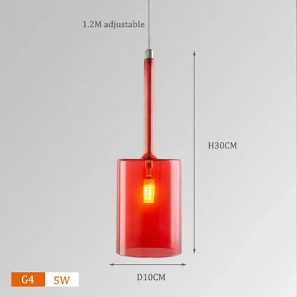 Suspension Design Cylindres Verre Lumineux