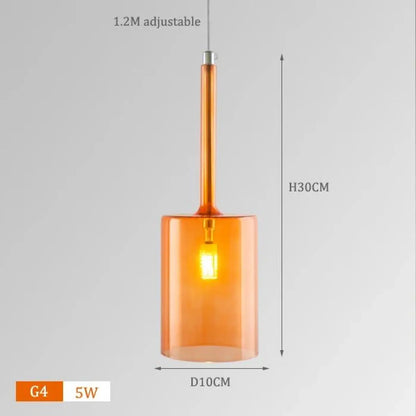Suspension Design Cylindres Verre Lumineux