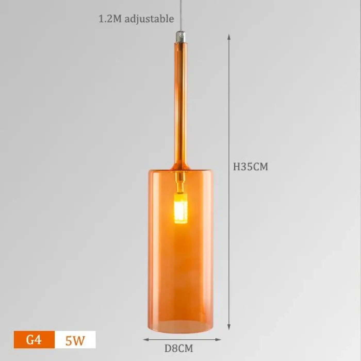 Suspension Design Cylindres Verre Lumineux