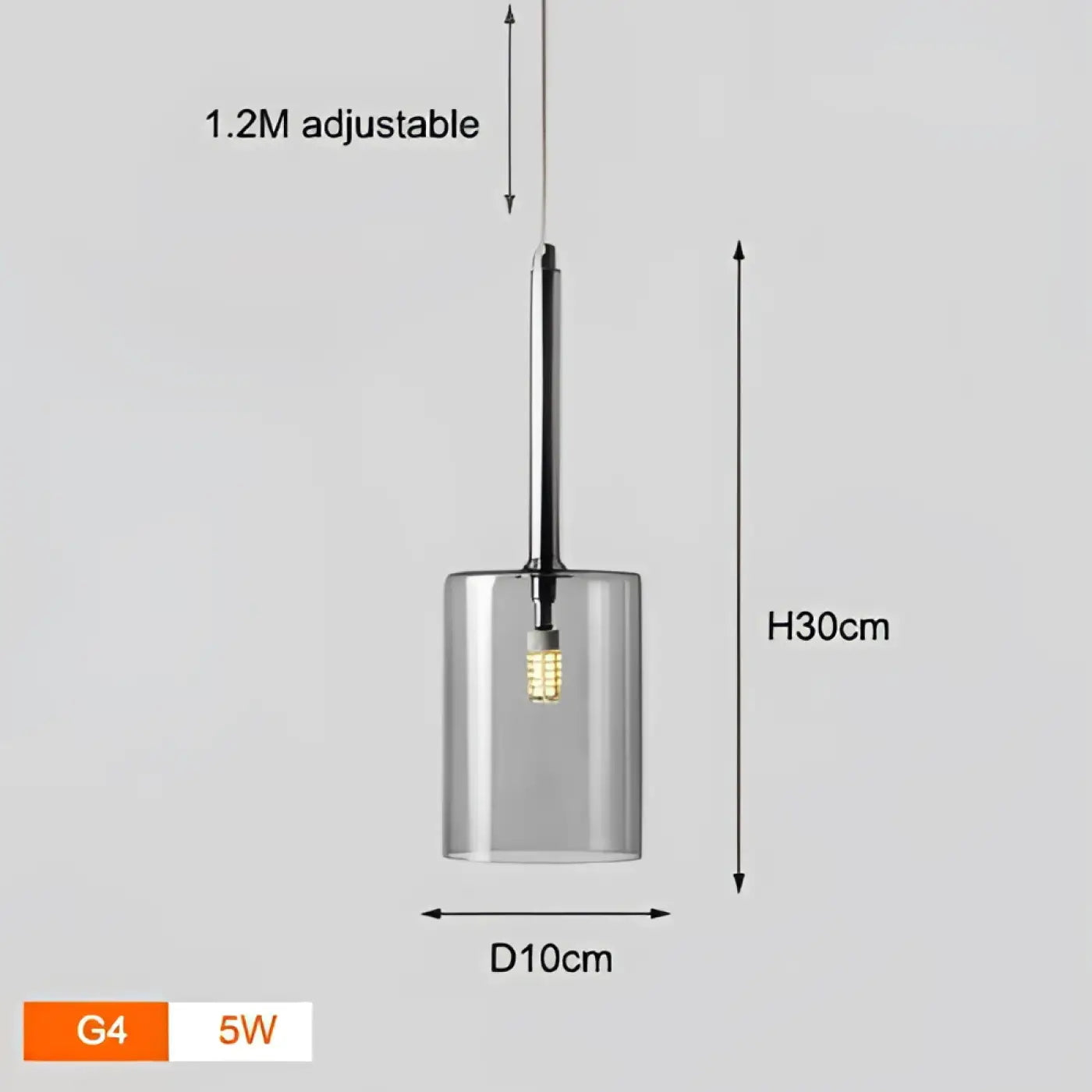 Suspension Design Cylindres Verre Lumineux