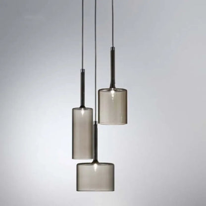 Suspension Design Cylindres Verre Lumineux
