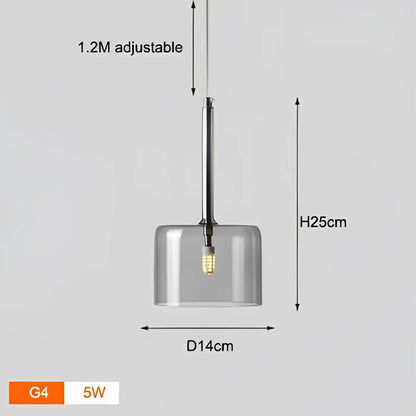 Suspension Design Cylindres Verre Lumineux