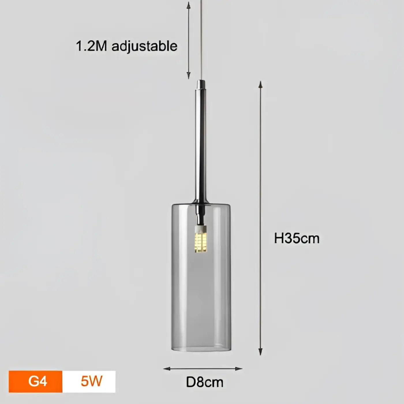 Suspension Design Cylindres Verre Lumineux