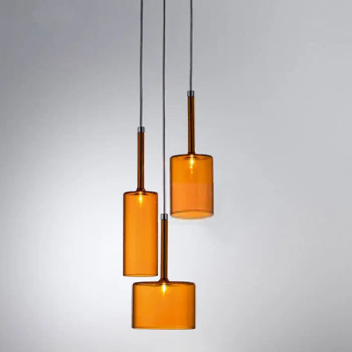 Suspension Design Cylindres Verre Lumineux