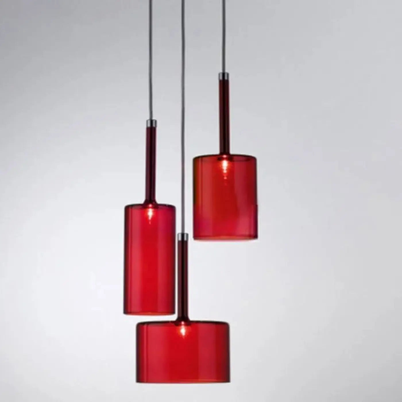 Suspension Design Cylindres Verre Lumineux