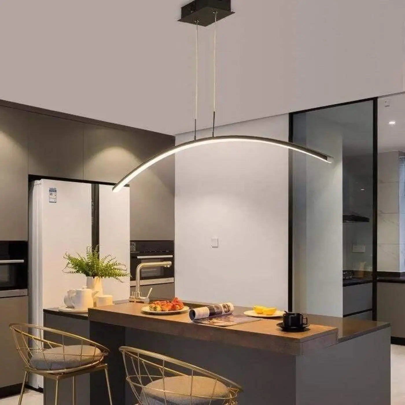 Suspension Luminaire Design Métal Doré ou Noir