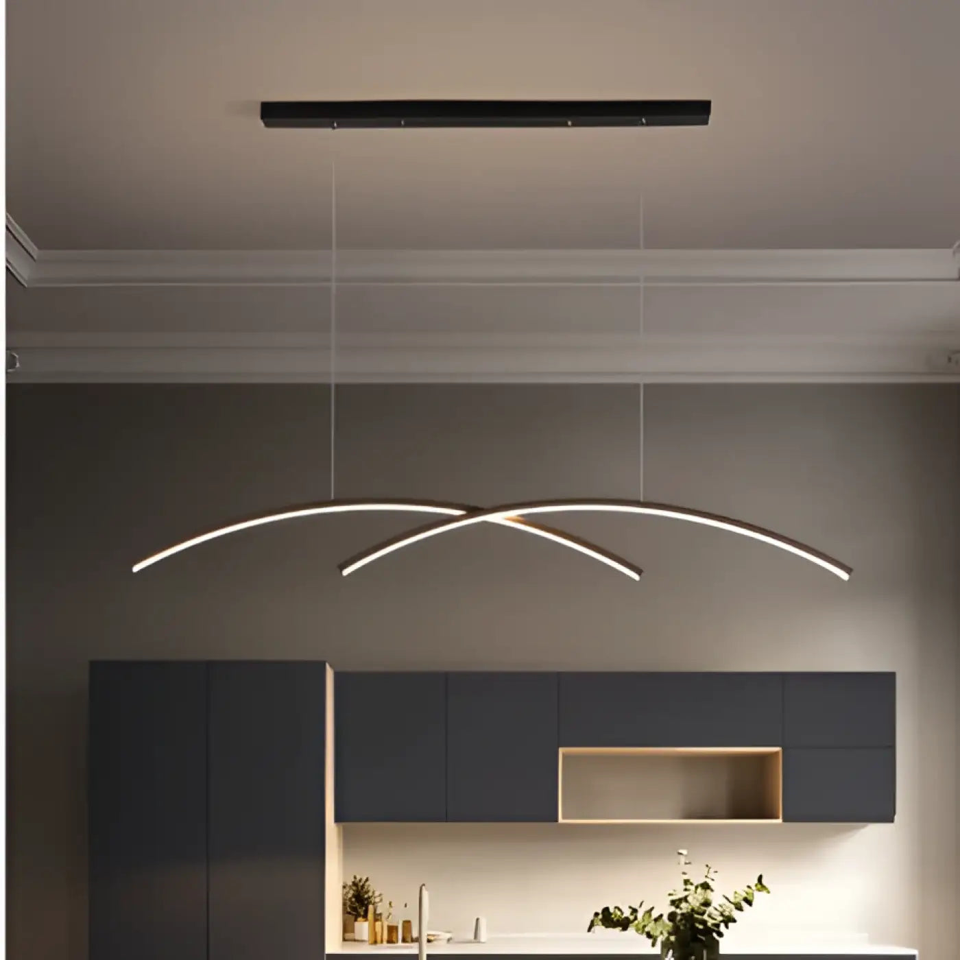 Suspension Luminaire Design Métal Doré ou Noir