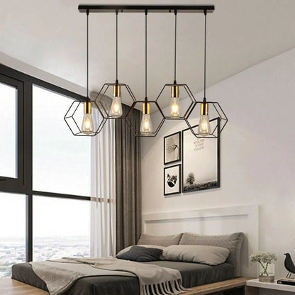 Suspension Luminaire Industrielle Métal Noir