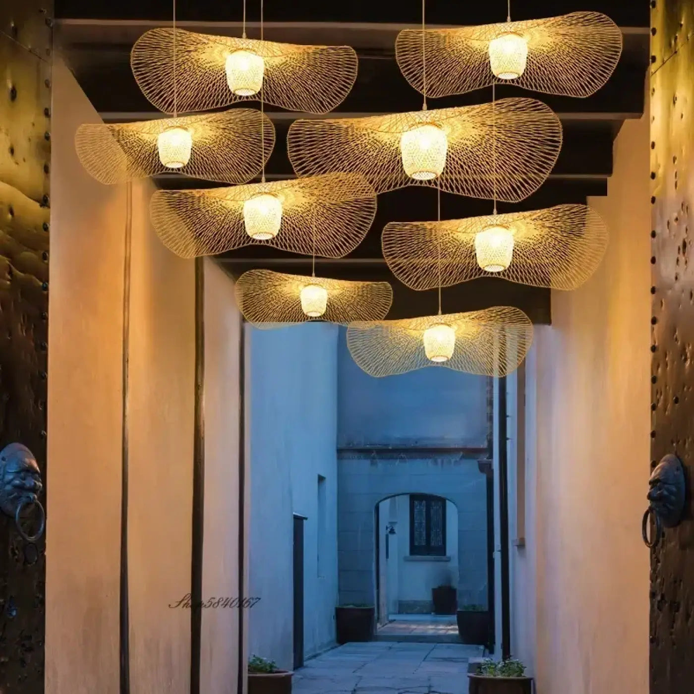 Suspension Métal Tissé Design Contemporain