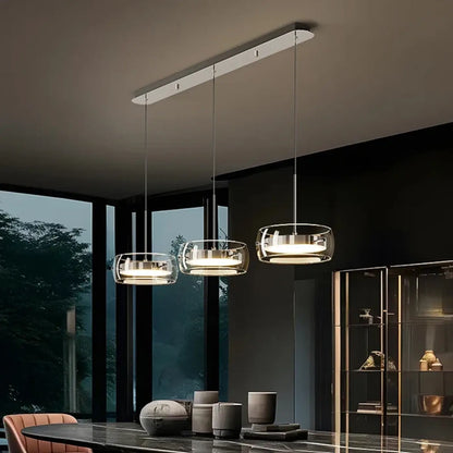 Suspension Verre Fumé Design Minimaliste
