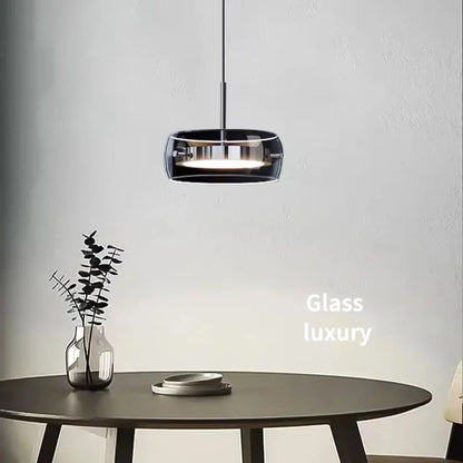 Suspension Verre Fumé Design Minimaliste