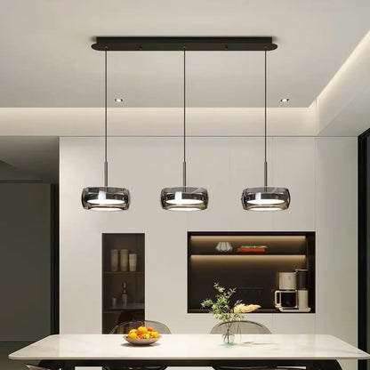 Suspension Verre Fumé Design Minimaliste