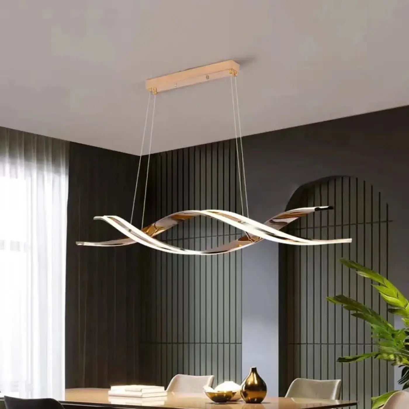 Suspension Luminaire LED Moderne Doré ou Noir