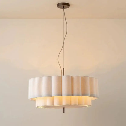 Suspension Plissée Beige : Lumière Douce & Design Moderne