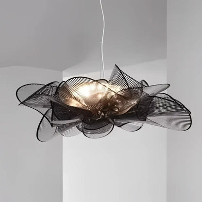 Suspension Luminaire Design Chiffon Noir