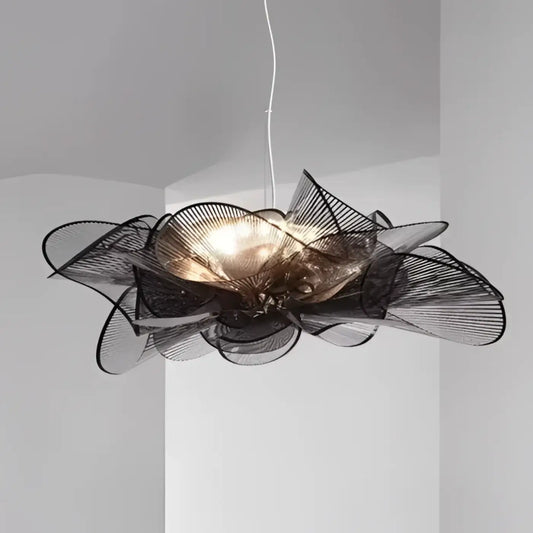 Suspension Luminaire Design Chiffon Noir