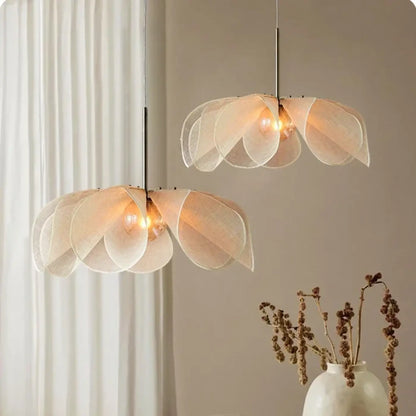 Suspension Luminaire Design Tissu Ambiance Douce