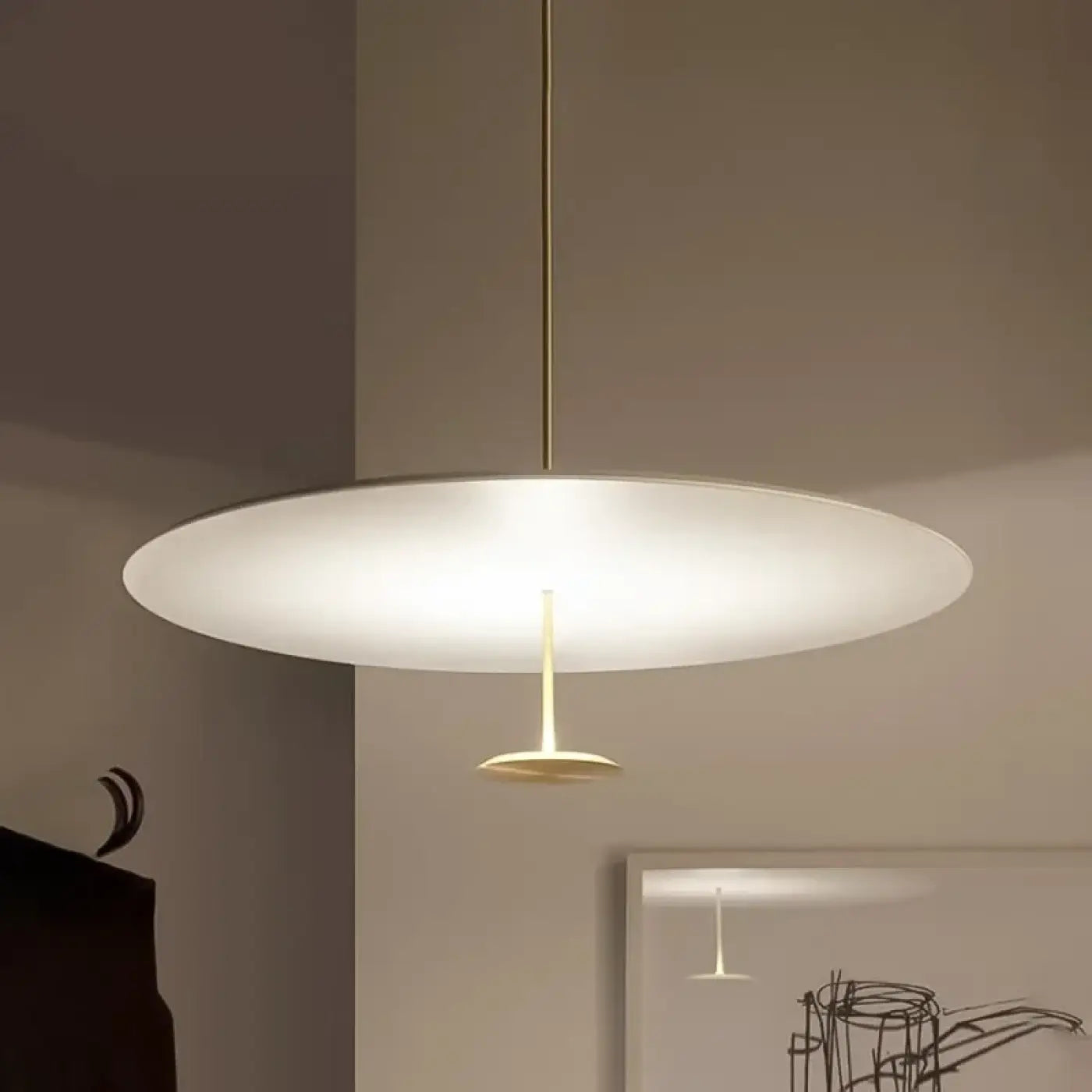 Suspension Luminaire Ovale Blanche Design Scandinave