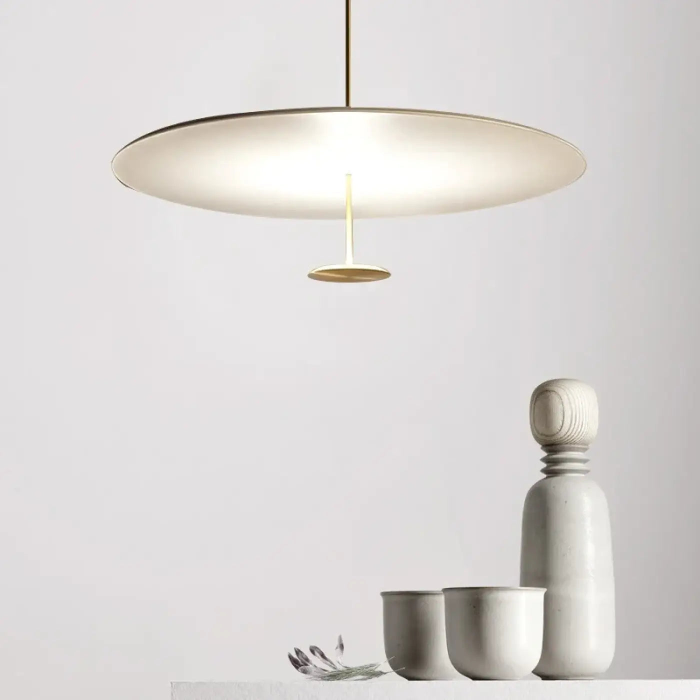 Suspension Luminaire Ovale Blanche Design Scandinave