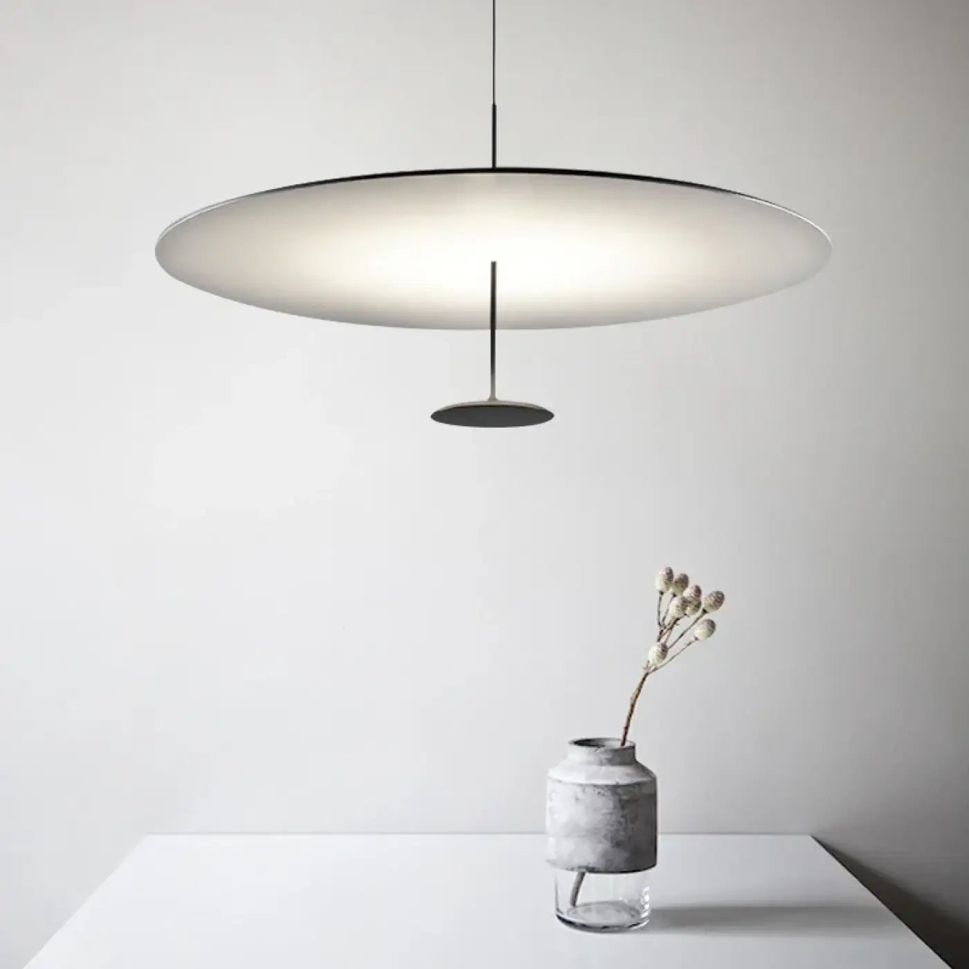 Suspension Luminaire Ovale Blanche Design Scandinave