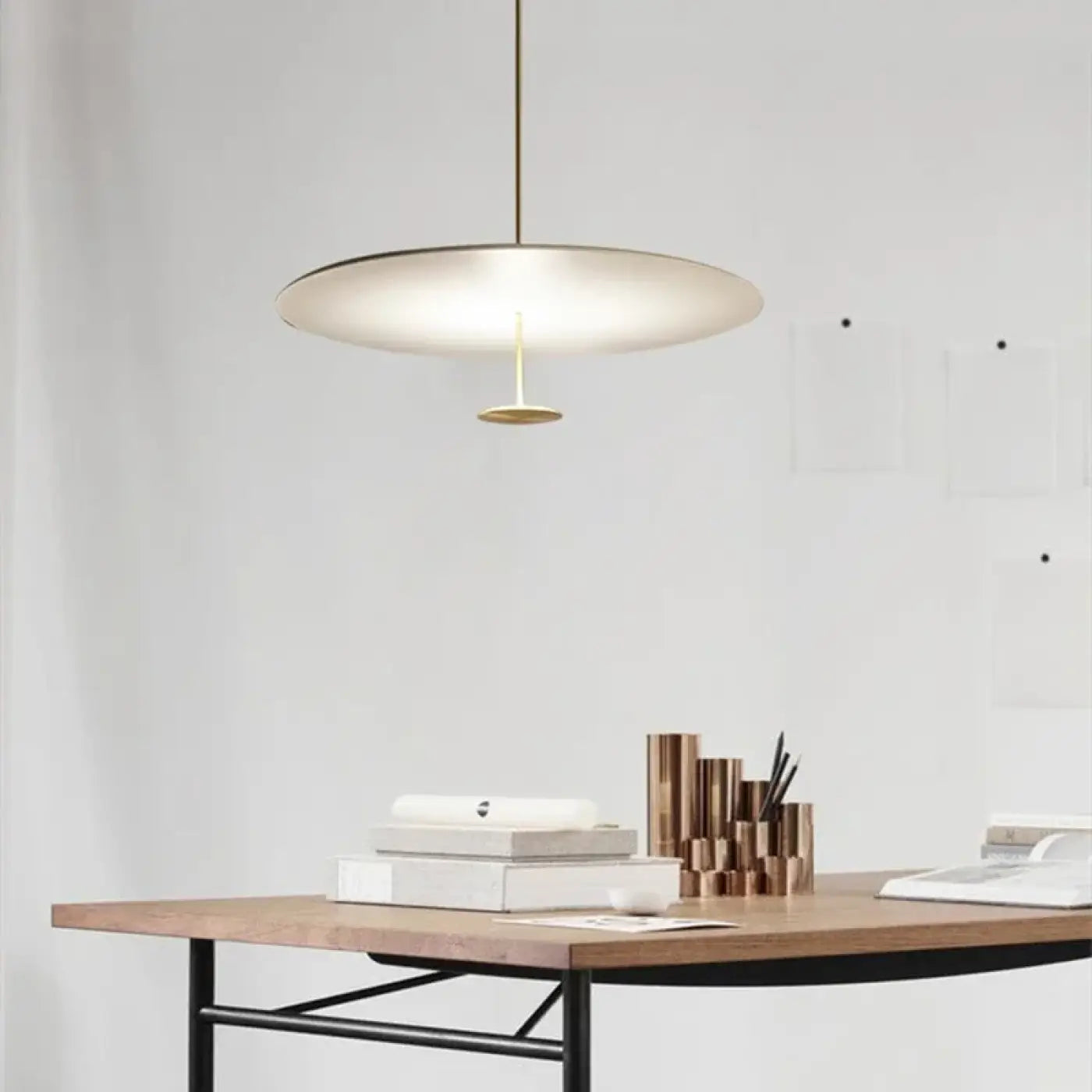 Suspension Luminaire Ovale Blanche Design Scandinave