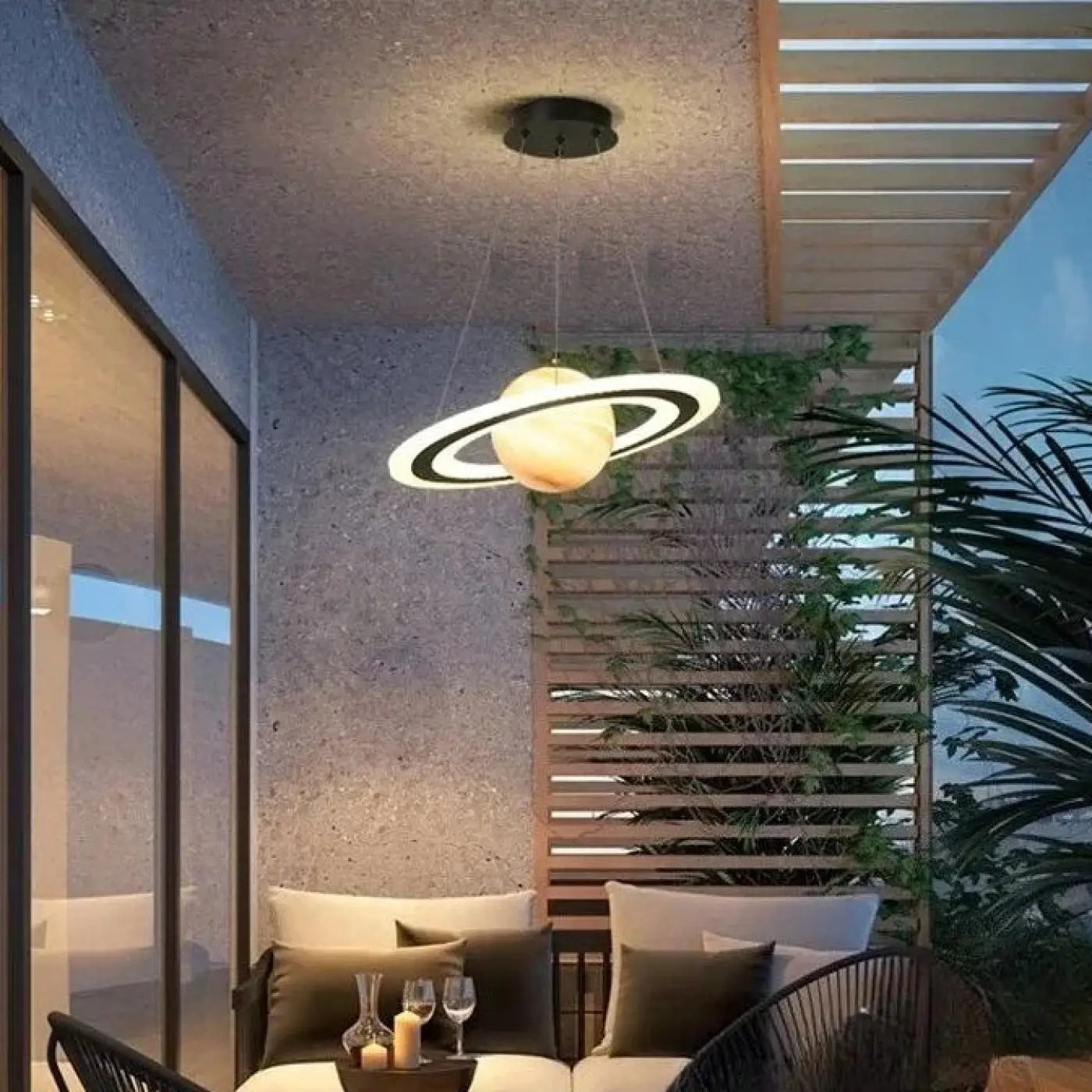 Suspension Luminaire Planète Saturne : Éclairage Cosmique Moderne