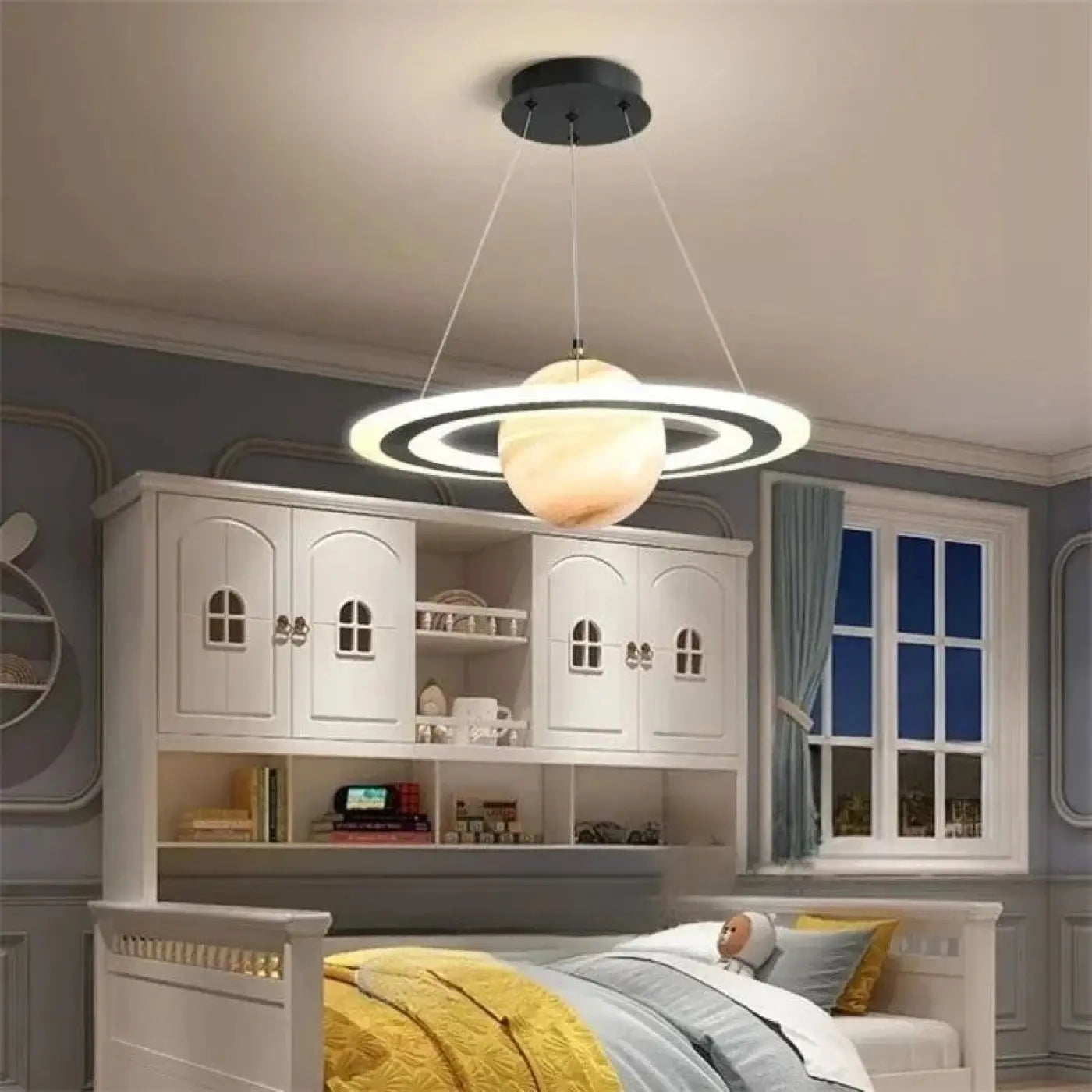 Suspension Luminaire Planète Saturne : Éclairage Cosmique Moderne