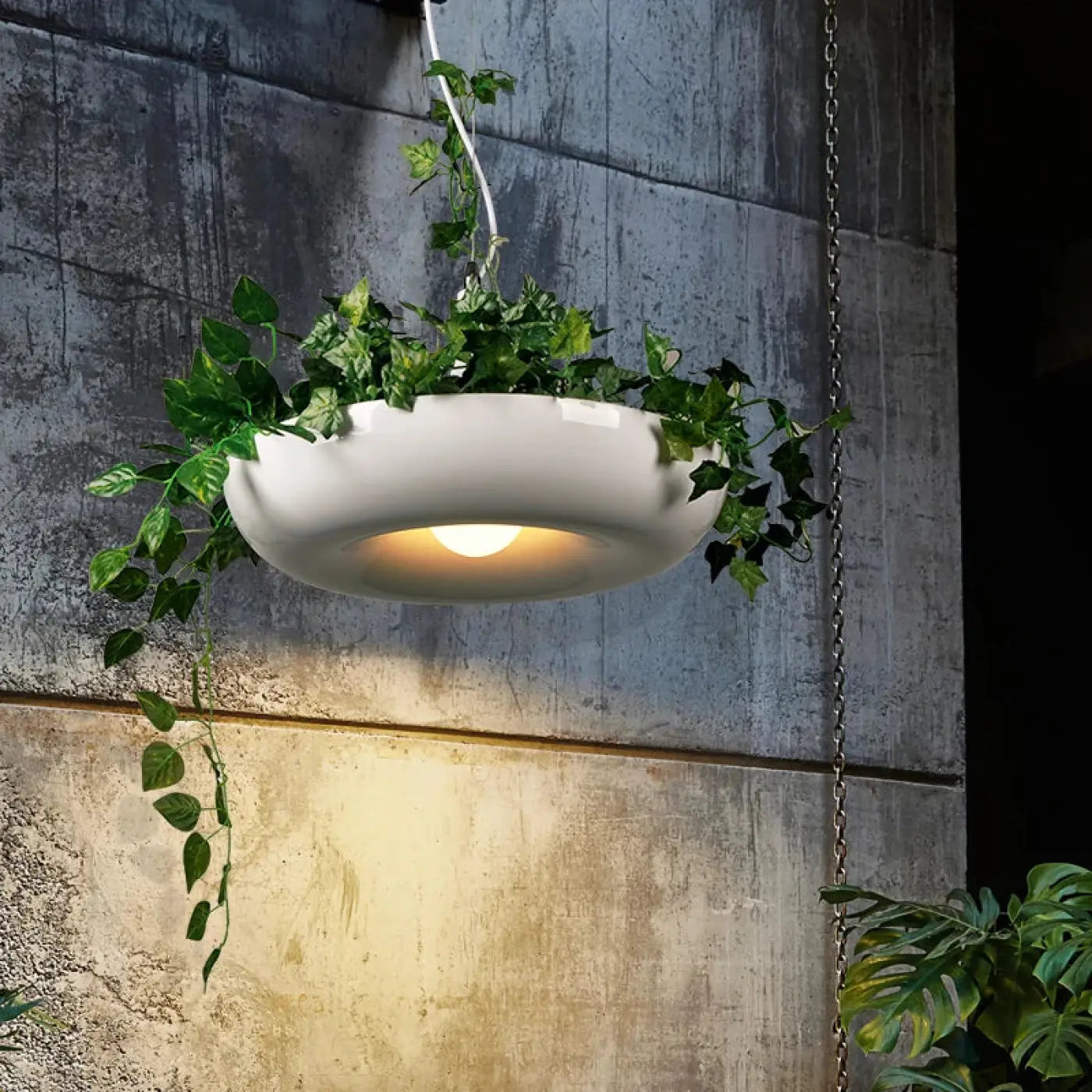 Suspension Luminaire Végétale Design Blanc