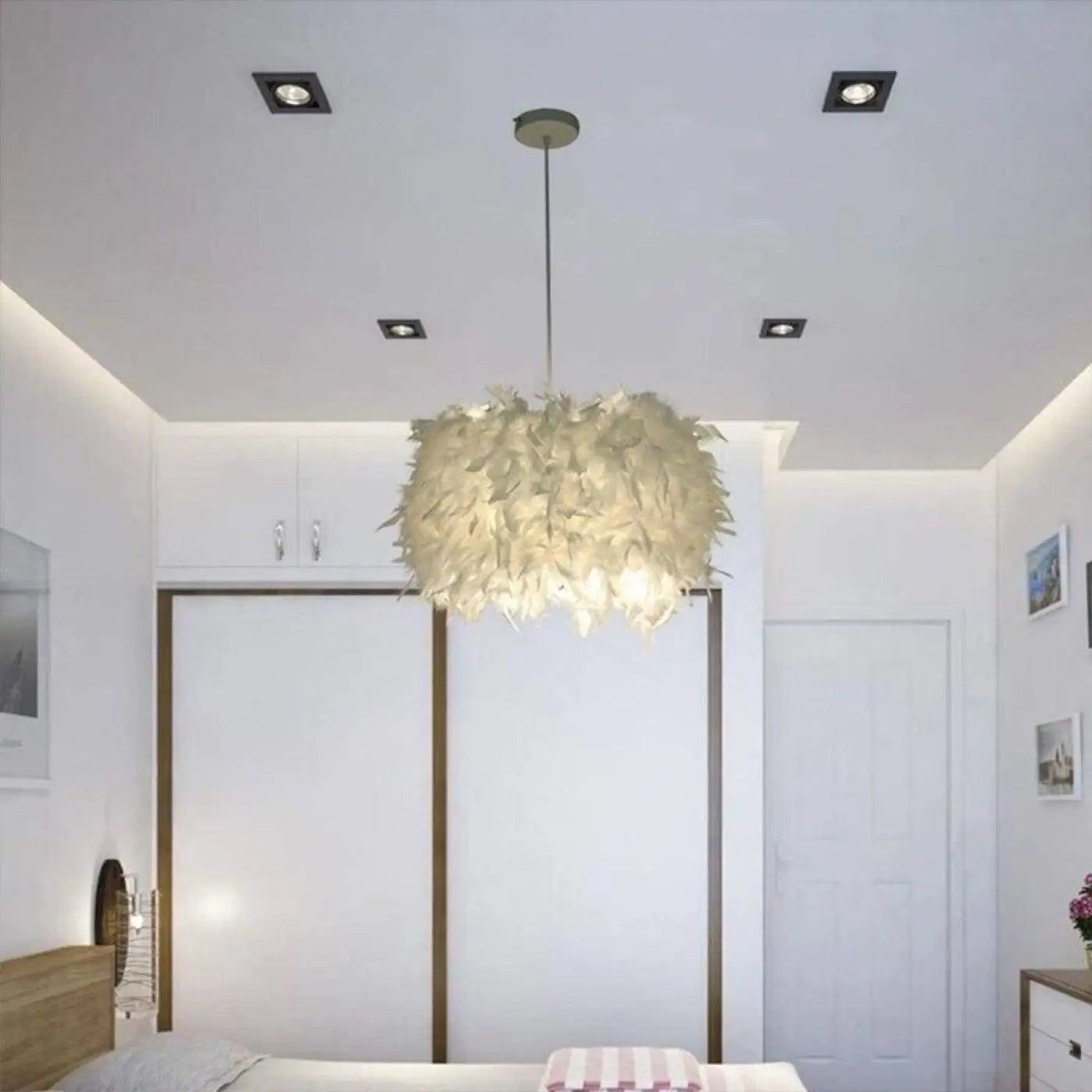Suspension Luminaire Plume : Ambiance Douce et Élégante