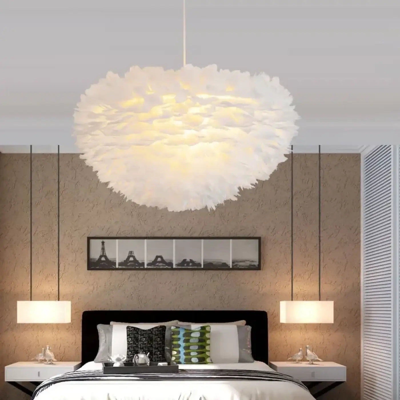 Suspension Plume Design Lumineuse