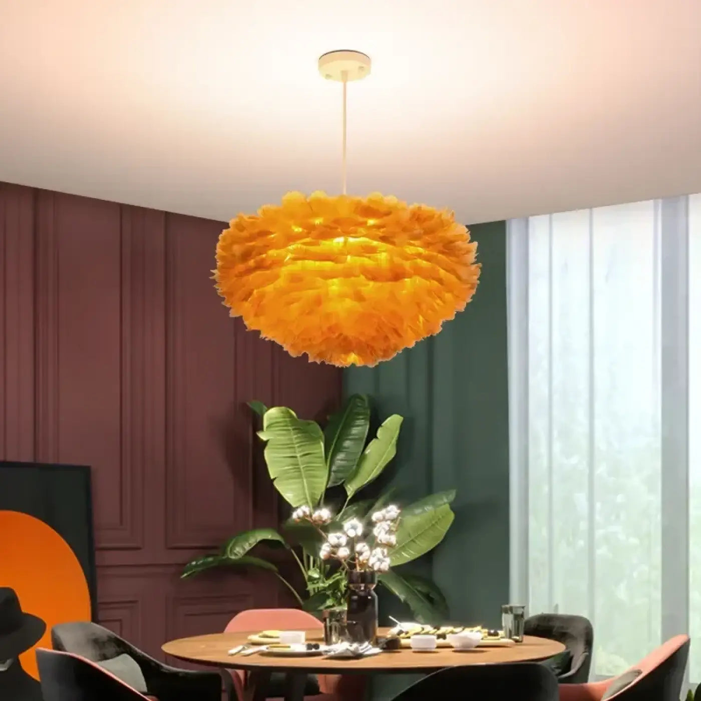 Suspension Plume Design Lumineuse