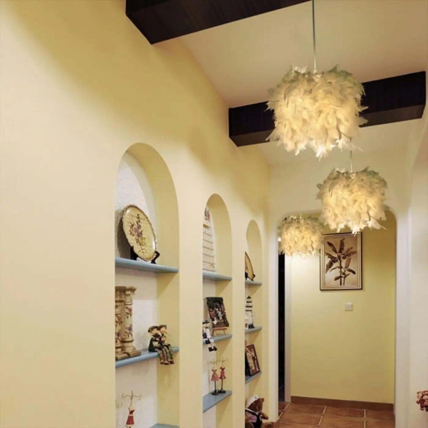 Suspension Luminaire Plume : Ambiance Douce et Élégante