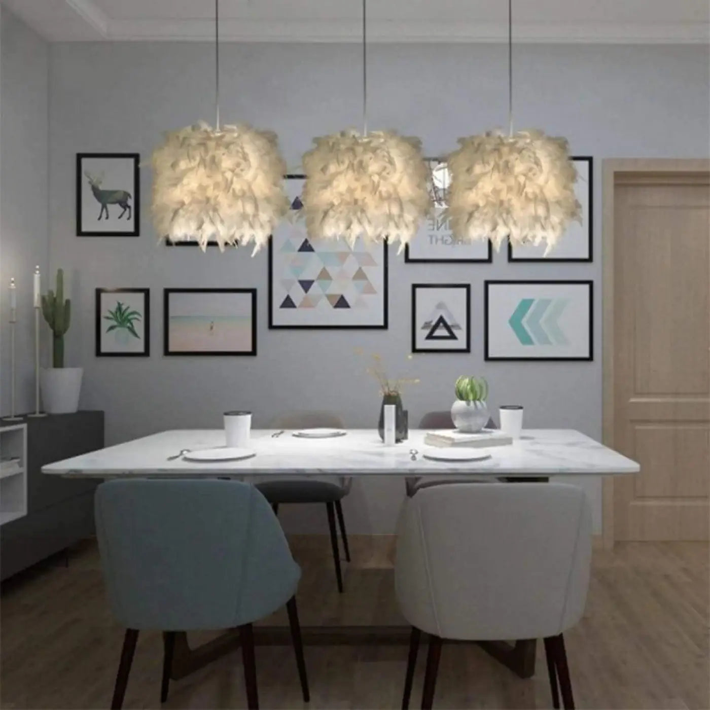 Suspension Luminaire Plume : Ambiance Douce et Élégante