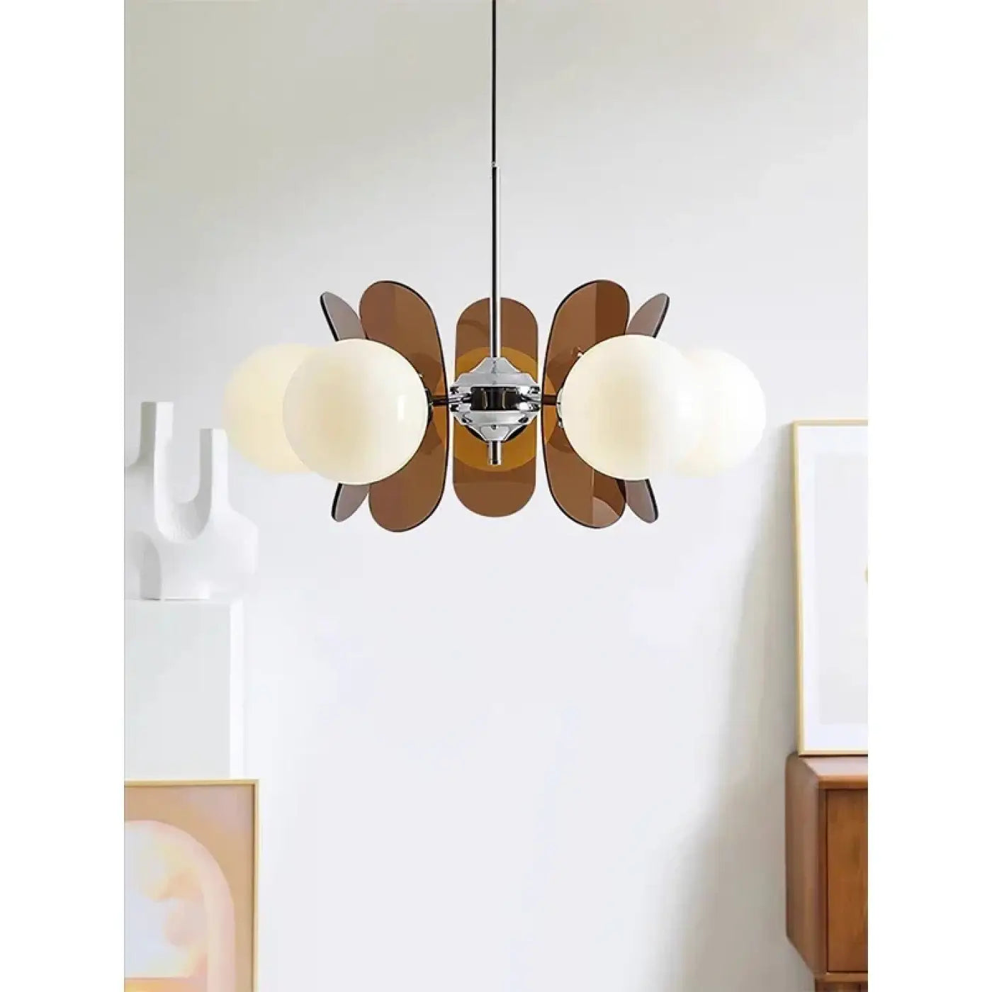 Suspension Luminaire Rétro Globes Courbés
