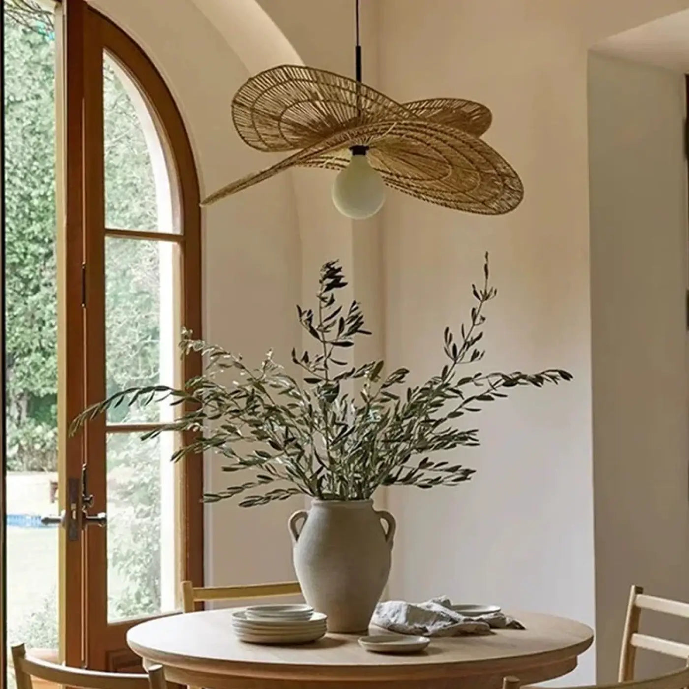 Suspension Rotin Naturel Bohème-Chic