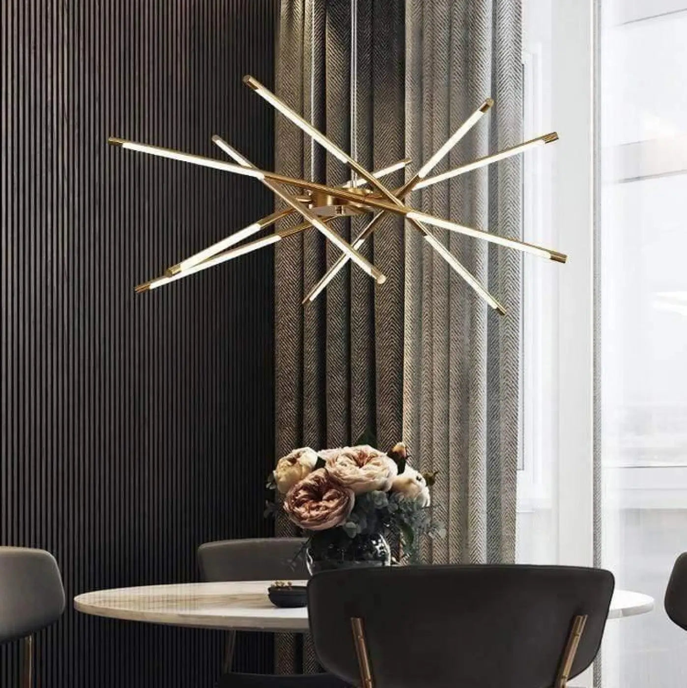 Suspension Luminaire Design Métal Doré Laiton LED