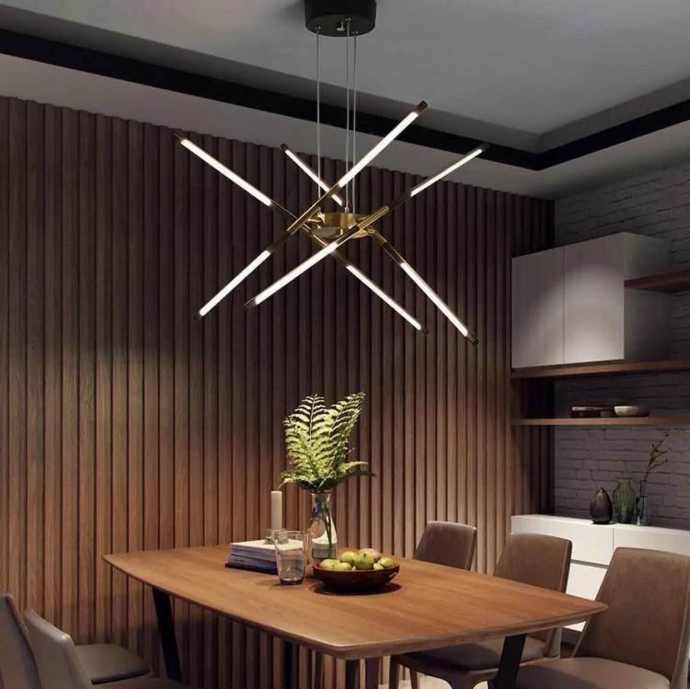 Suspension Luminaire Design Métal Doré Laiton LED