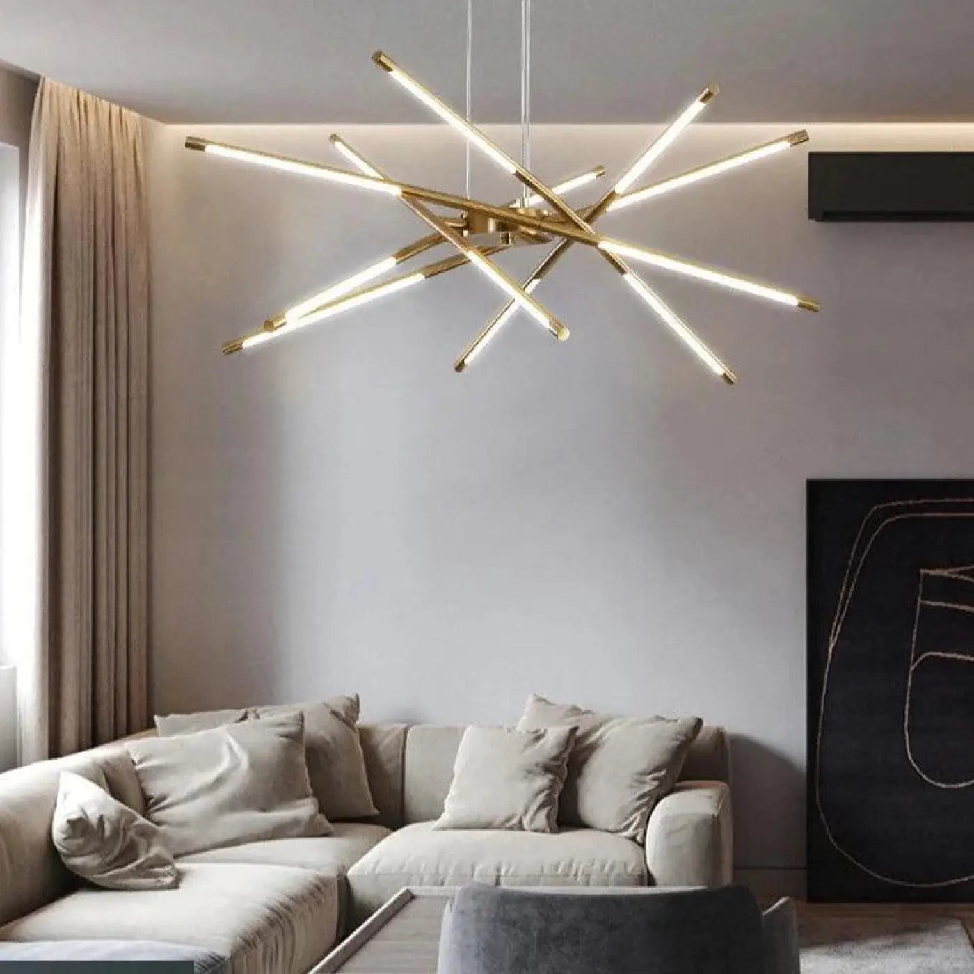 Suspension Luminaire Design Métal Doré Laiton LED