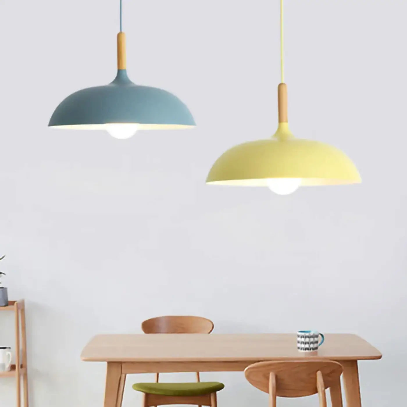 Suspension Luminaire Bois Scandinave Design Épuré
