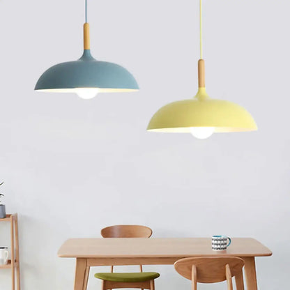 Suspension Luminaire Bois Scandinave Design Épuré