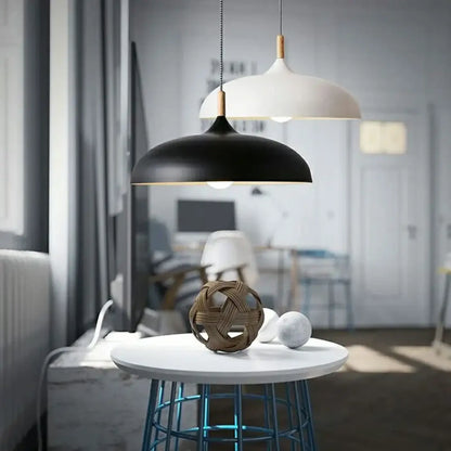 Suspension Luminaire Bois Scandinave Design Épuré