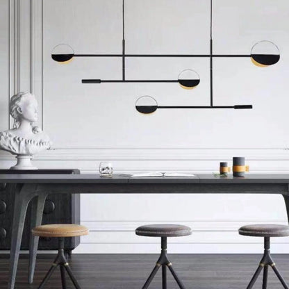 Suspension Scandinave Design Noir & Doré
