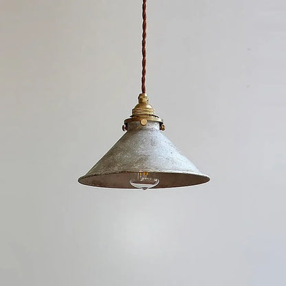 Suspension Luminaire Style Atelier Ancien Métal Texturé