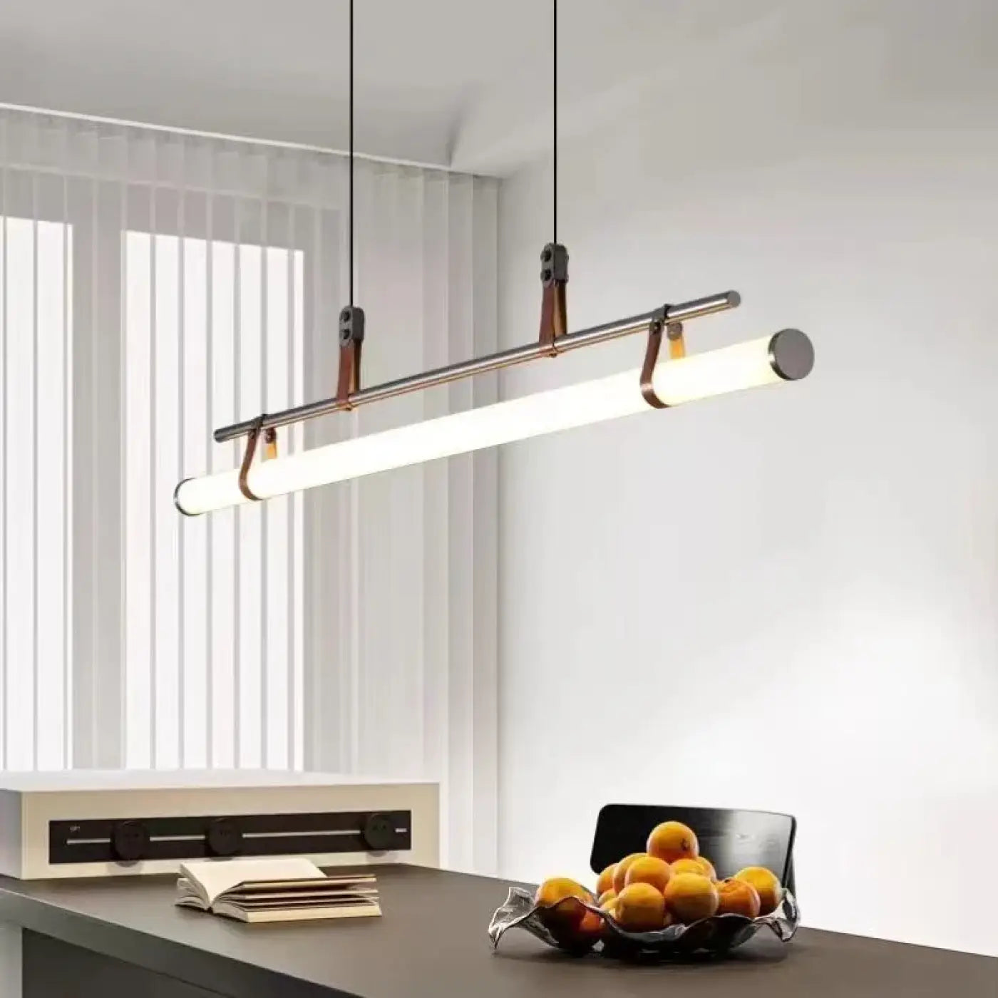 Suspension Luminaire Tube LED Style Industriel Moderne