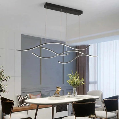 Suspension Luminaire Vague Design Organique