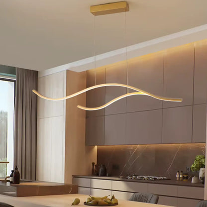 Suspension Luminaire Vague Design Organique