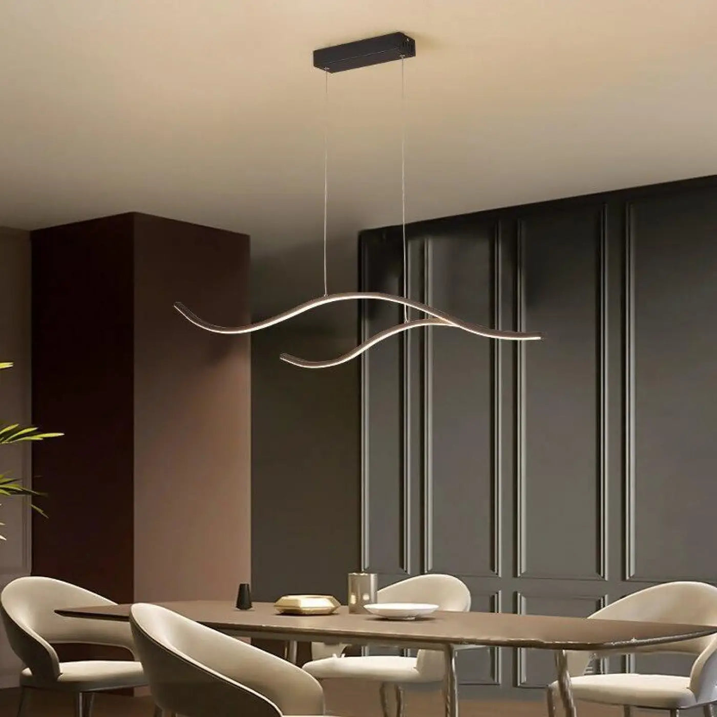 Suspension Luminaire Vague Design Organique